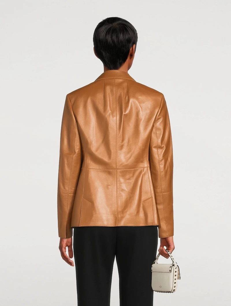 Nappa Leather Pearlized Blazer