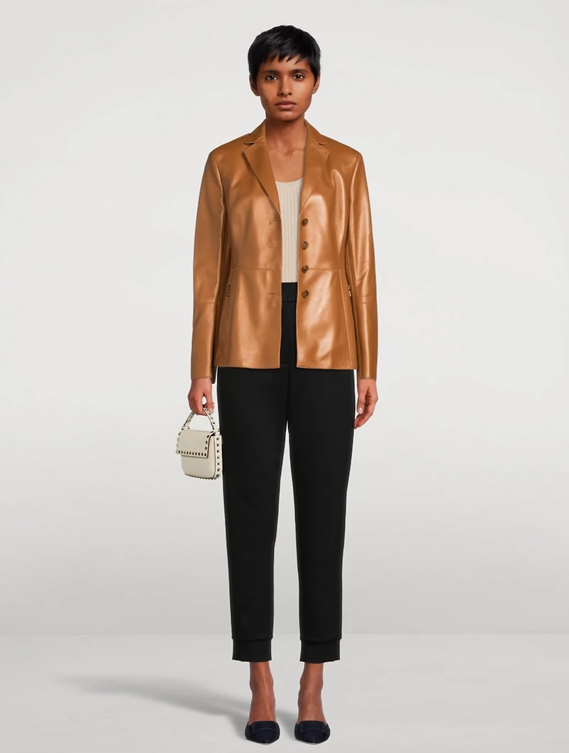 Nappa Leather Pearlized Blazer