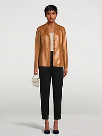 Nappa Leather Pearlized Blazer