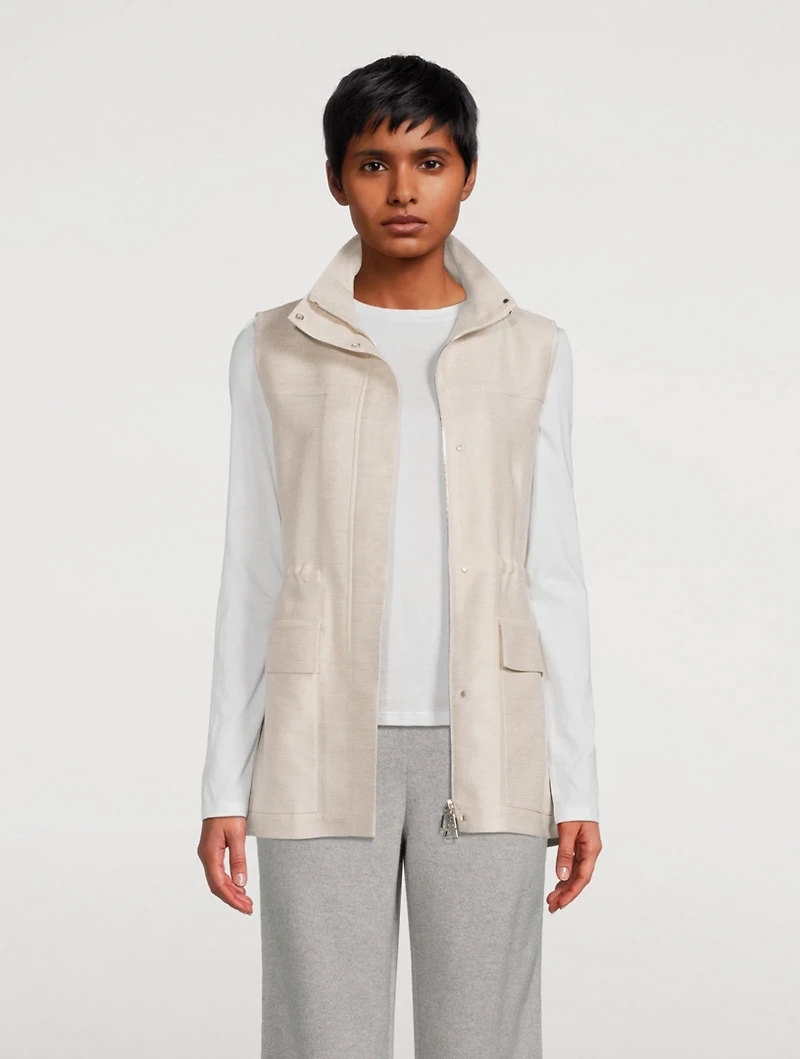 Linen Tweed Vest