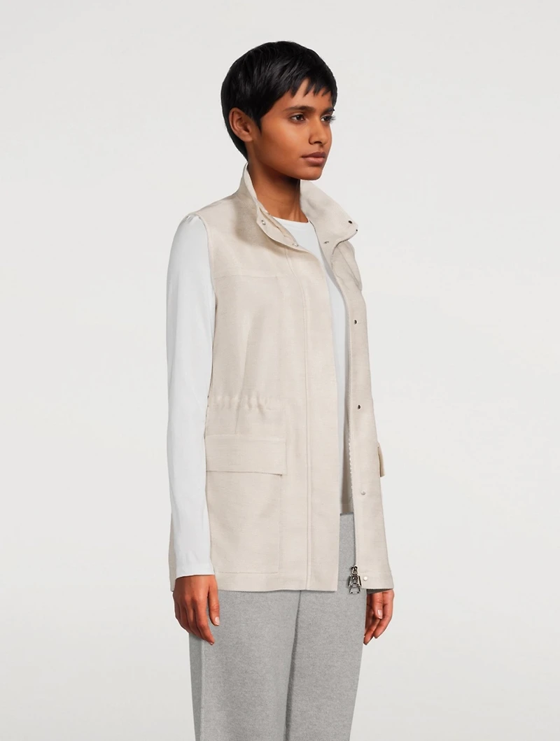 Linen Tweed Vest