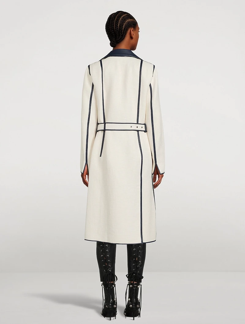 Belted Raffia Trench Coat