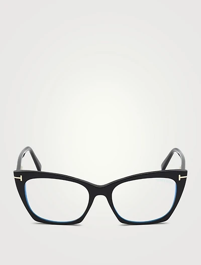 Cat Eye Optical Glasses With Blue Block Lenses