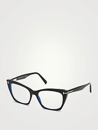 Cat Eye Optical Glasses With Blue Block Lenses