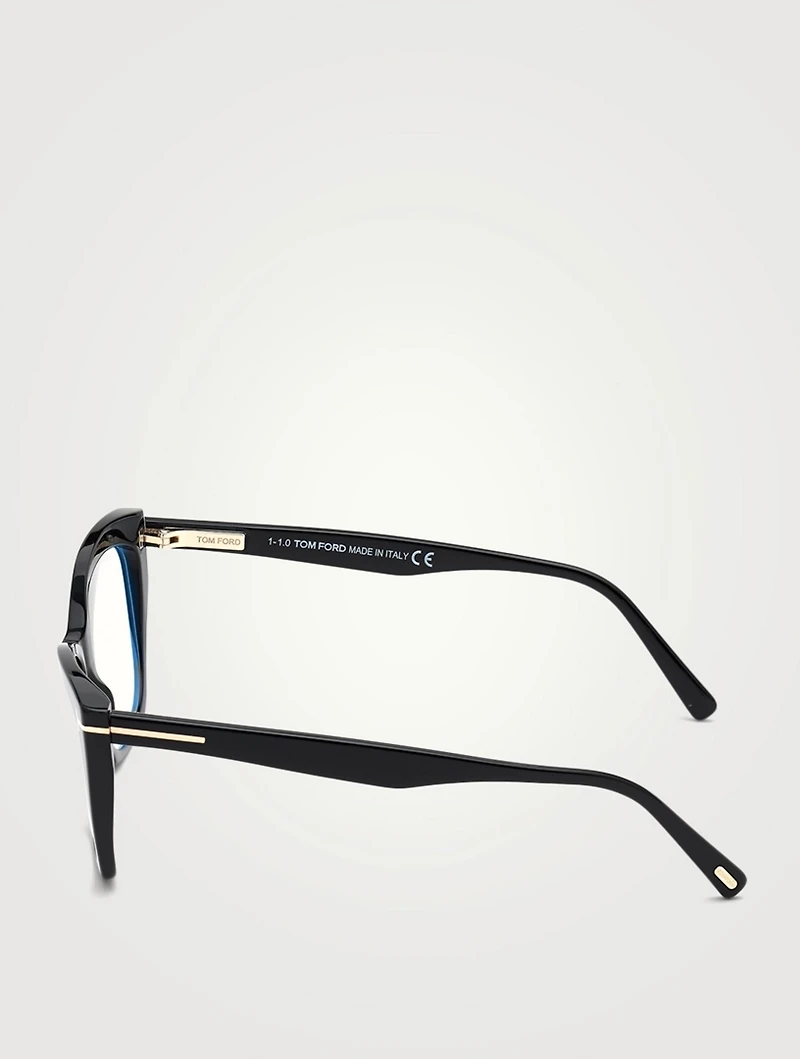 Cat Eye Optical Glasses With Blue Block Lenses