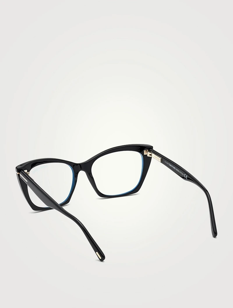 Cat Eye Optical Glasses With Blue Block Lenses