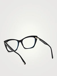 Cat Eye Optical Glasses With Blue Block Lenses
