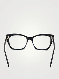 Cat Eye Optical Glasses With Blue Block Lenses