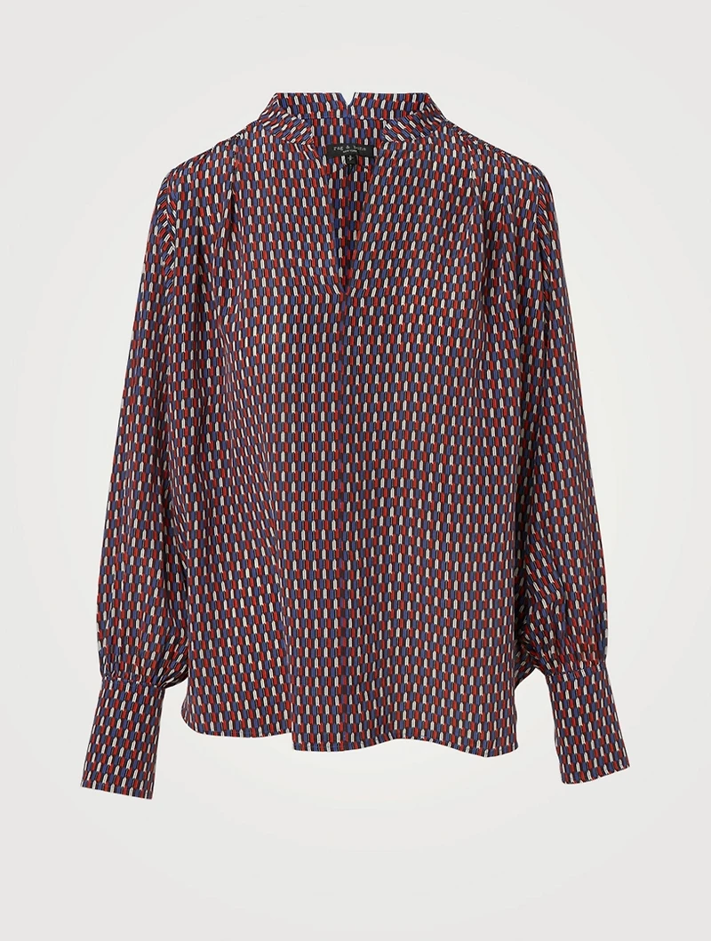 Carly Silk Printed Blouse