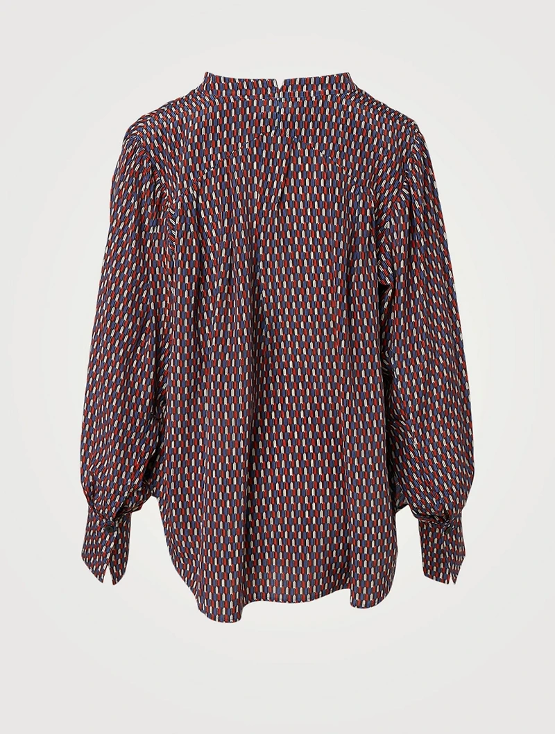 Carly Silk Printed Blouse