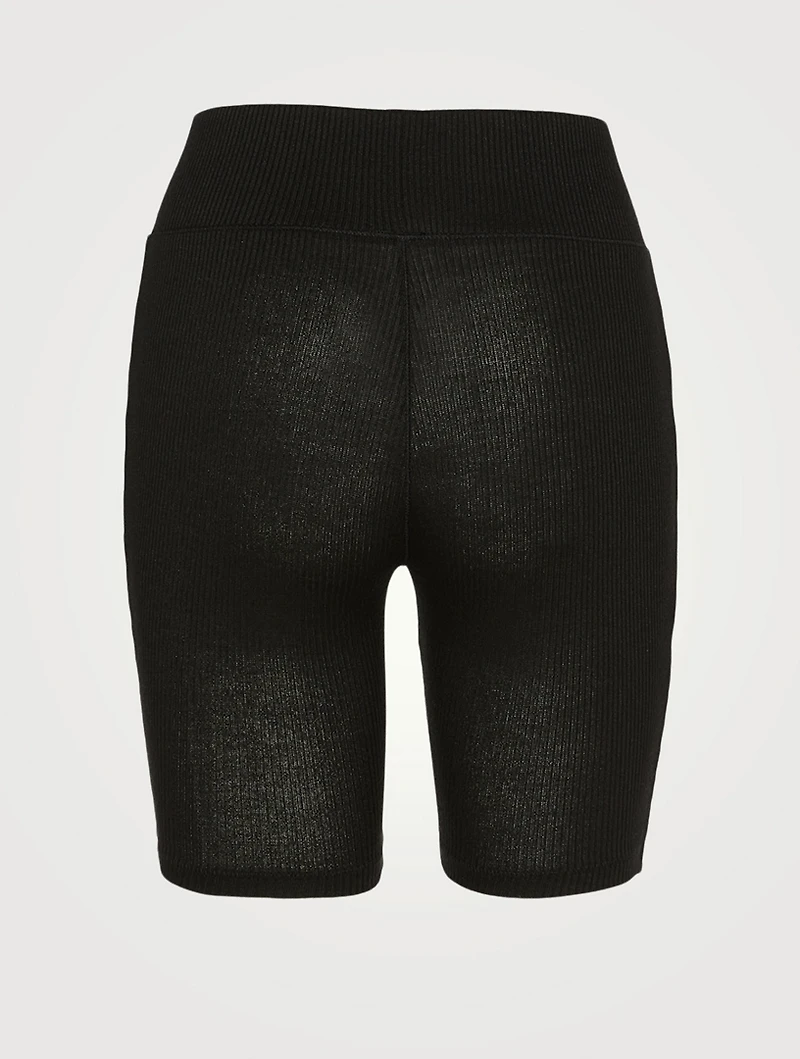 Rib Knit Bike Shorts