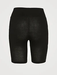Rib Knit Bike Shorts