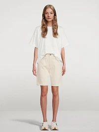 Maya Slim High-Waisted Walking Shorts