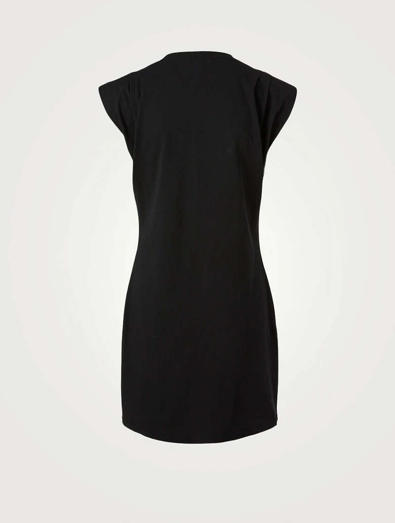 Padded Shoulder Mini Dress