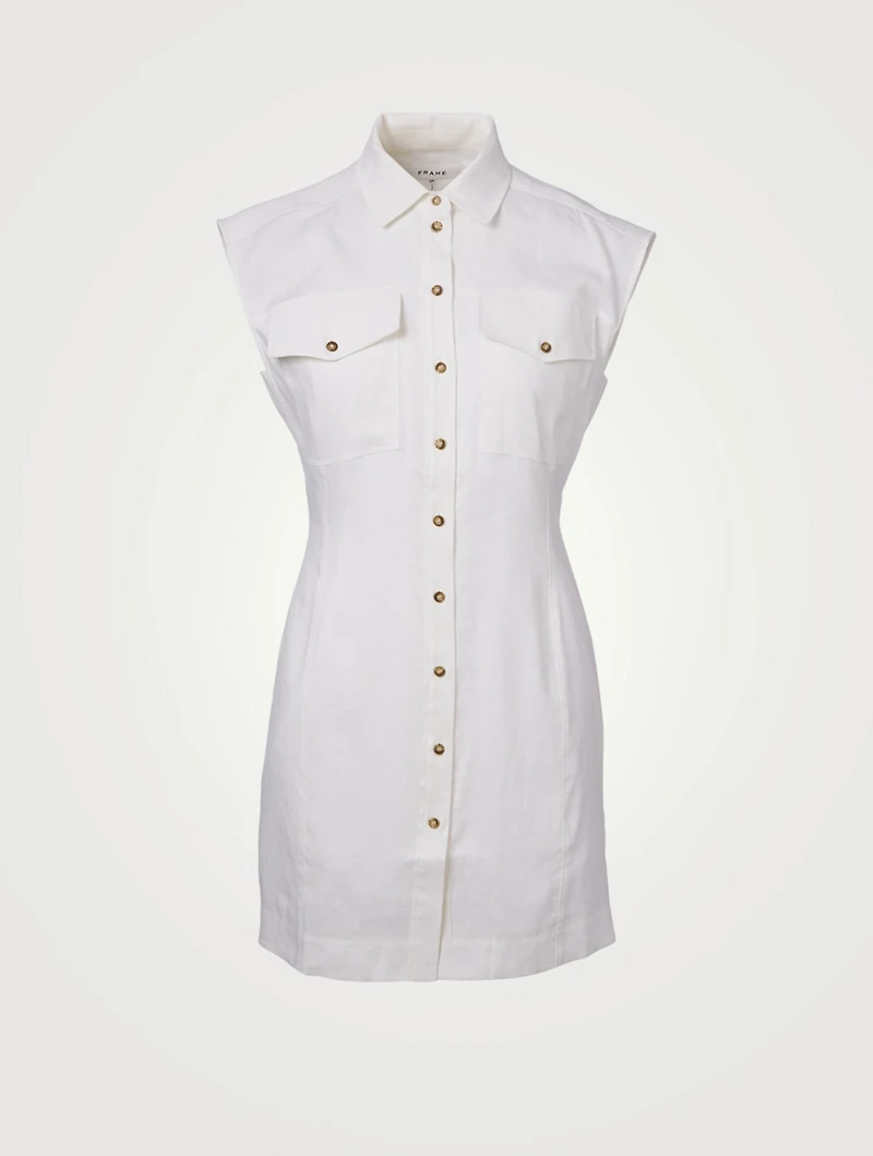 Arie Linen-Blend Mini Dress