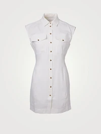 Arie Linen-Blend Mini Dress