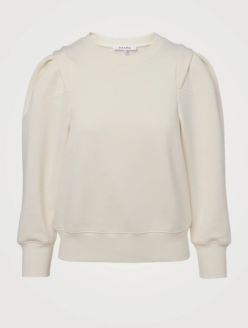 Pleated Shoulder Sweatshirt