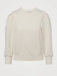 Pleated Shoulder Sweatshirt