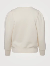 Pleated Shoulder Sweatshirt