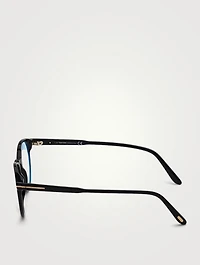 Round Optical Glasses With Blue Block Lenses