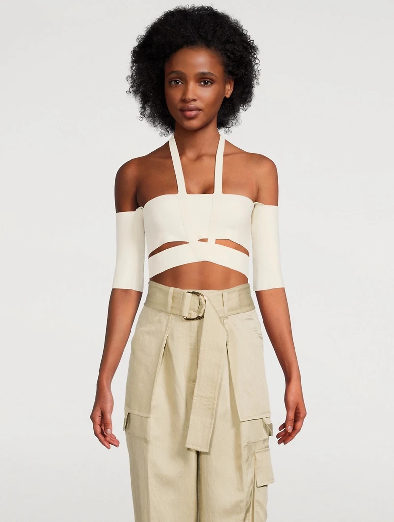 Off-Shoulder Knit Top