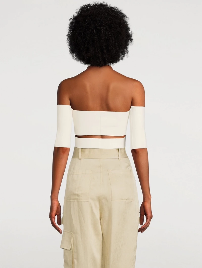 Off-Shoulder Knit Top