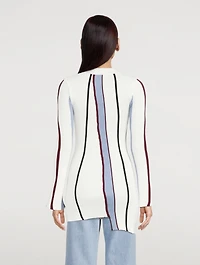 Asymmetric Ribbed Knit Top