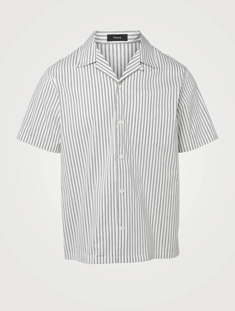 Short-Sleeve Shirt Striped Print