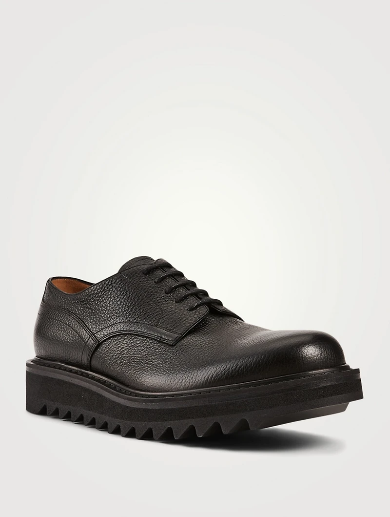 Leather Platform Derby Shoes