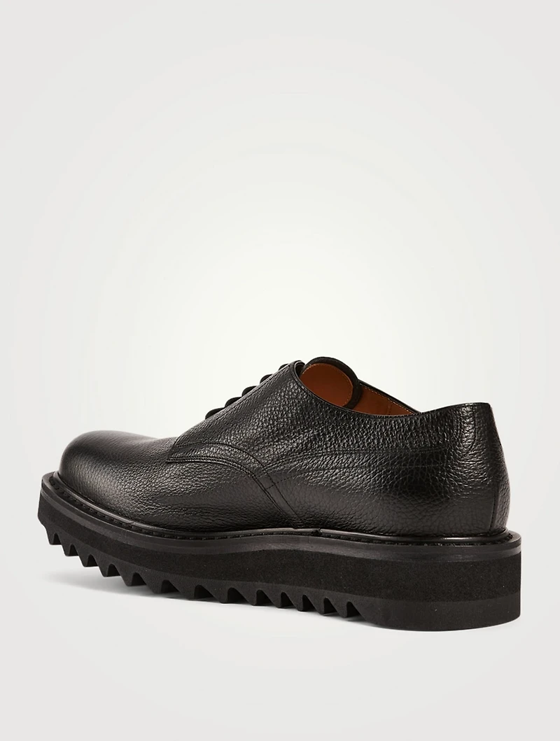 Leather Platform Derby Shoes
