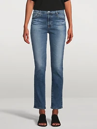 Mari High-Waisted Slim Straight Jeans