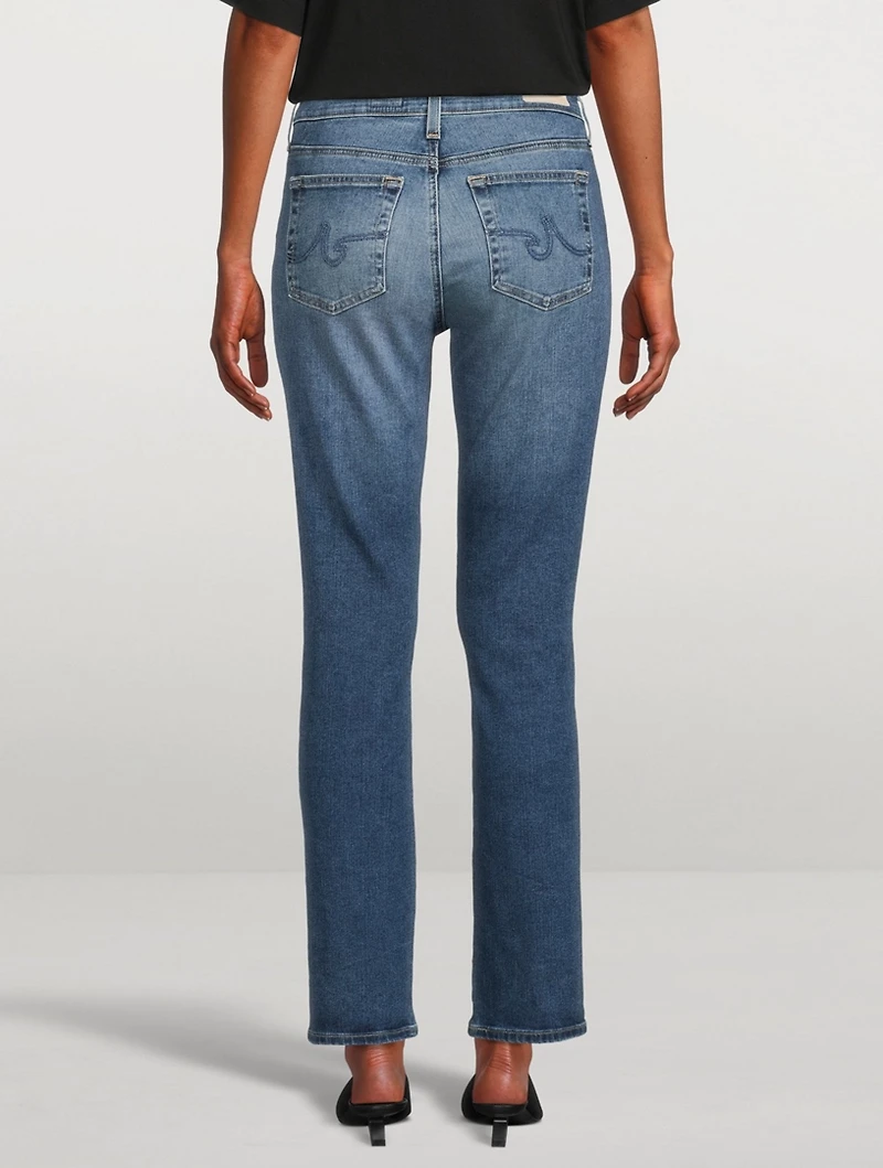 Mari High-Waisted Slim Straight Jeans