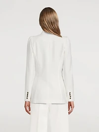 Seersucker Ruched Blazer