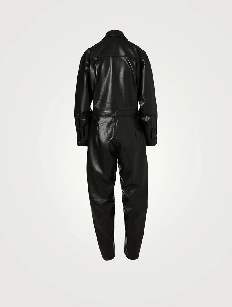 Vegan Leather 80's Jumpsuit