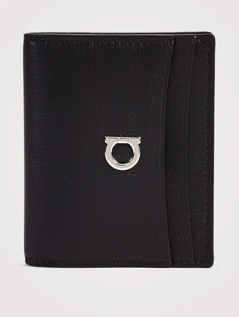 Gancini Leather Credit Card Holder