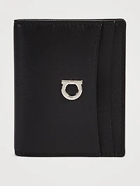 Gancini Leather Credit Card Holder
