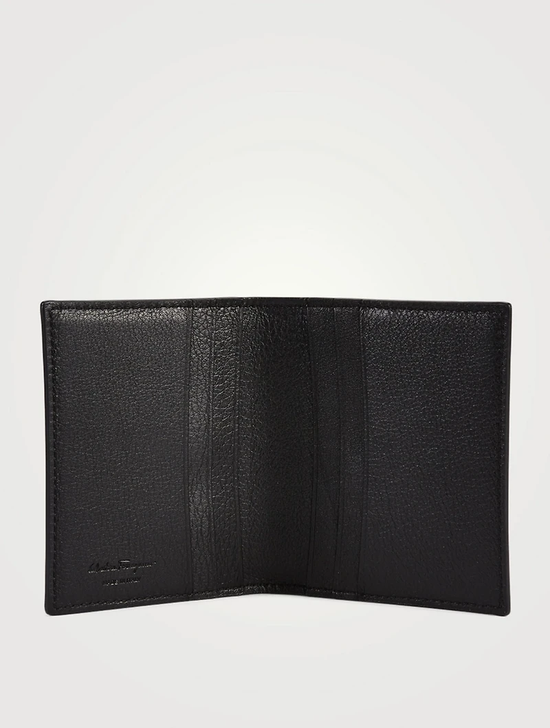 Gancini Leather Credit Card Holder