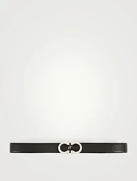 Reversible And Adjustable Leather Gancini Belt