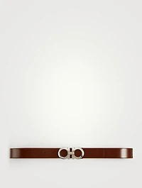 Reversible And Adjustable Leather Gancini Belt