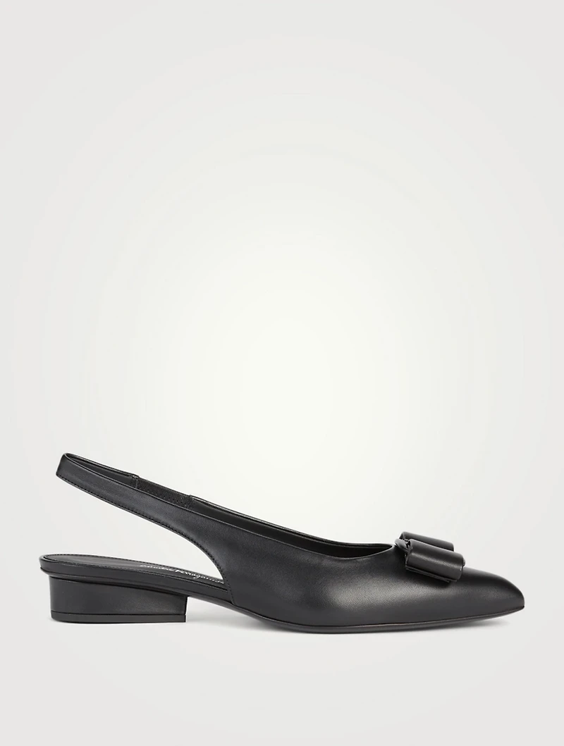 Viva Leather Slingback Flats