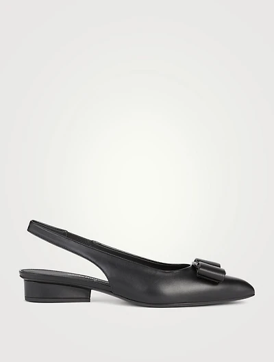 Viva Leather Slingback Flats