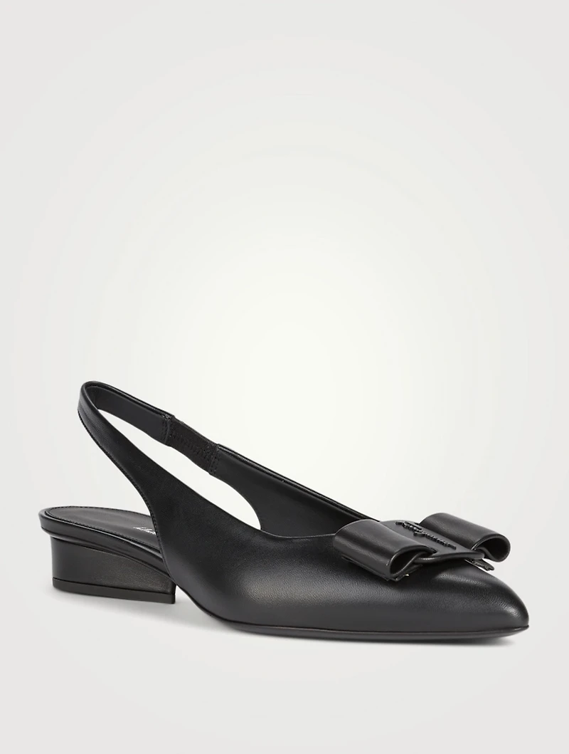 Viva Leather Slingback Flats