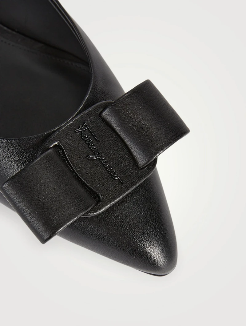 Viva Leather Slingback Flats