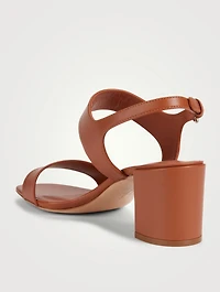 Cayla 55 Leather Heeled Slingback Sandals