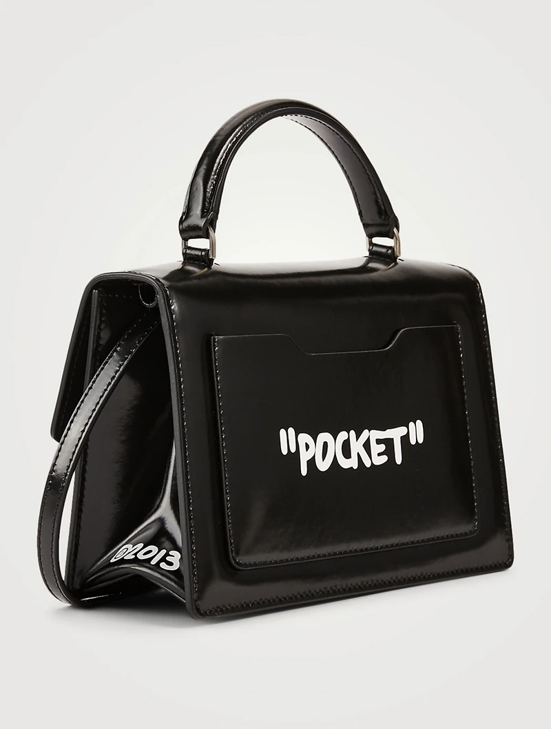 Jitney 1.4 Quote Leather Top Handle Bag