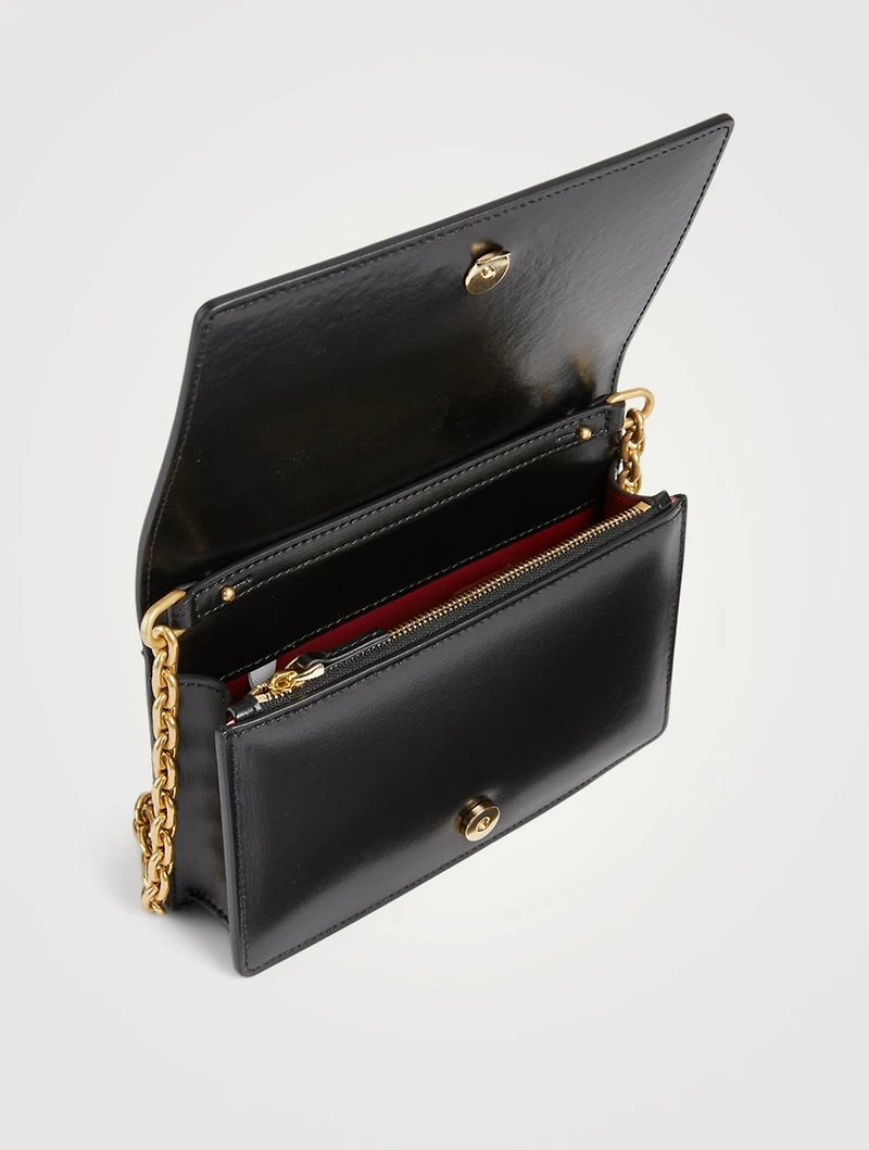 Jitney 0.5 Twist Leather Crossbody Chain Bag