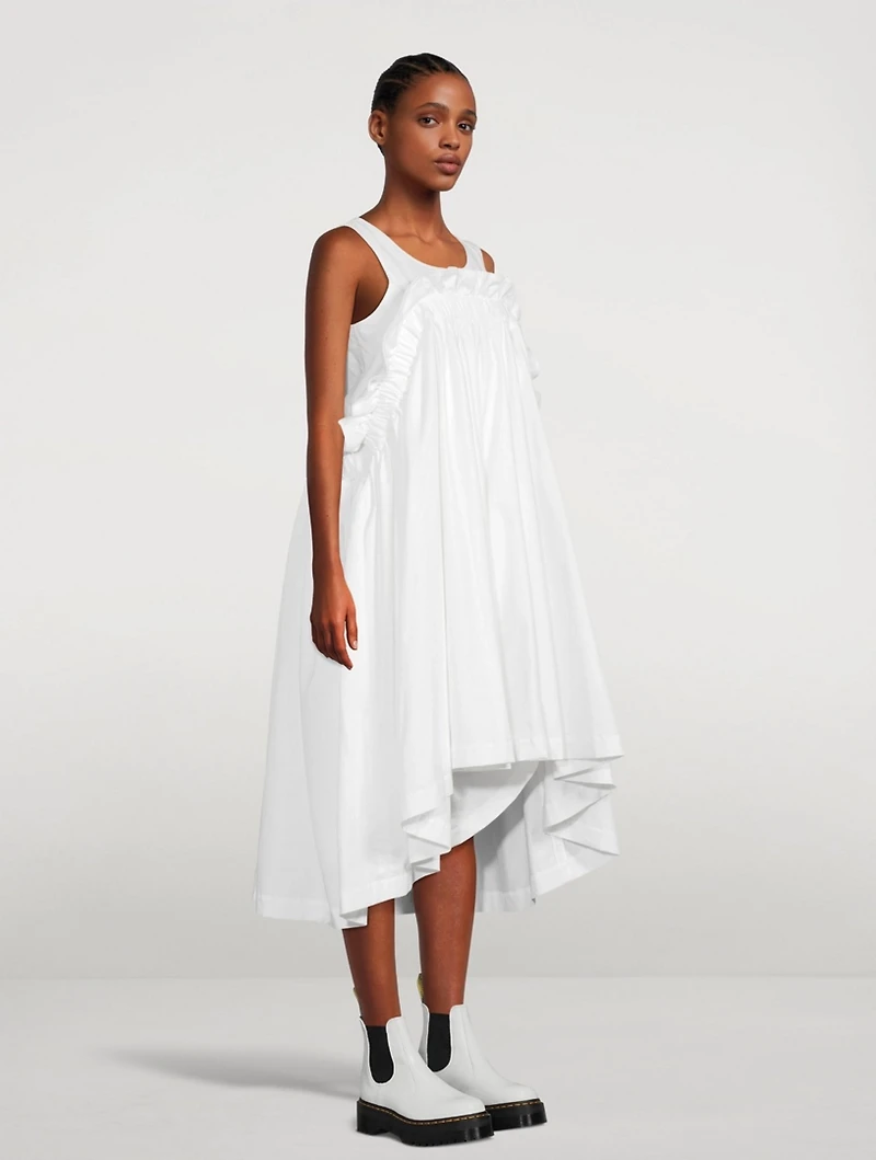 Washed Satin Midi Dress