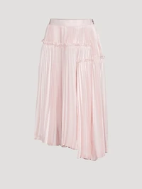 Polyester Satin Pleated Skirt