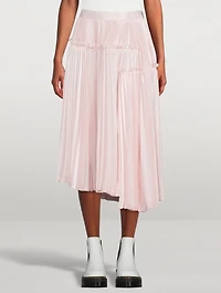 Polyester Satin Pleated Skirt