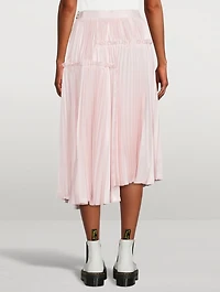 Polyester Satin Pleated Skirt